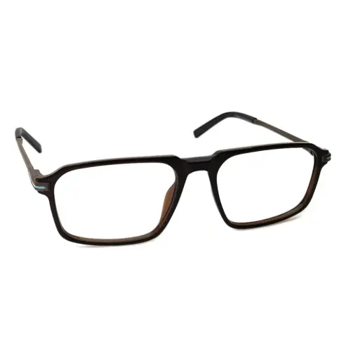 Brown Rectangular Fashion Eyeglasses at chashmah