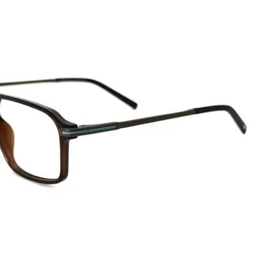 Brown Rectangular Fashion Eyeglasses at chashmah