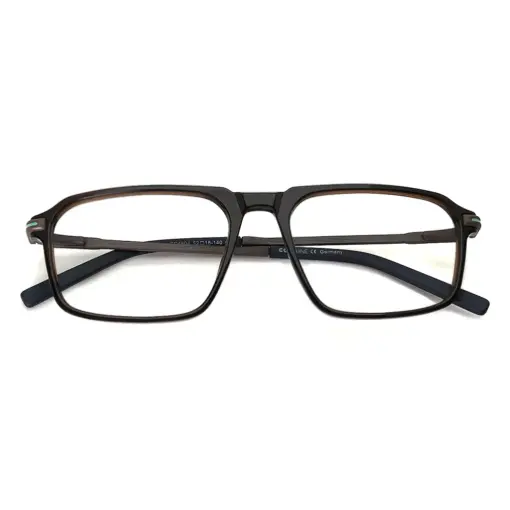 Brown Rectangular Fashion Eyeglasses at chashmah