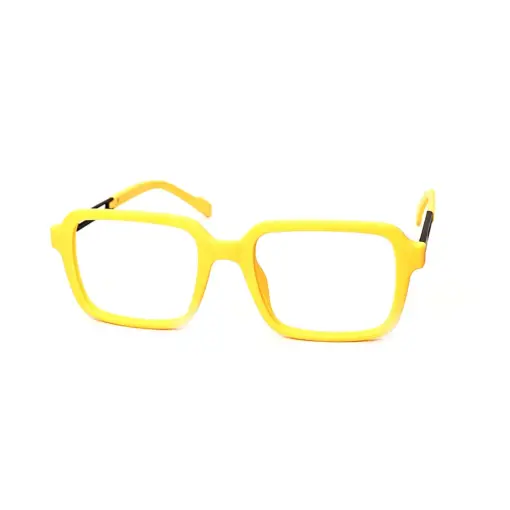 Electric Yellow Square Eyeglasses at chashmah