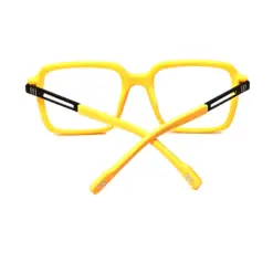 Electric Yellow Square Eyeglasses at chashmah