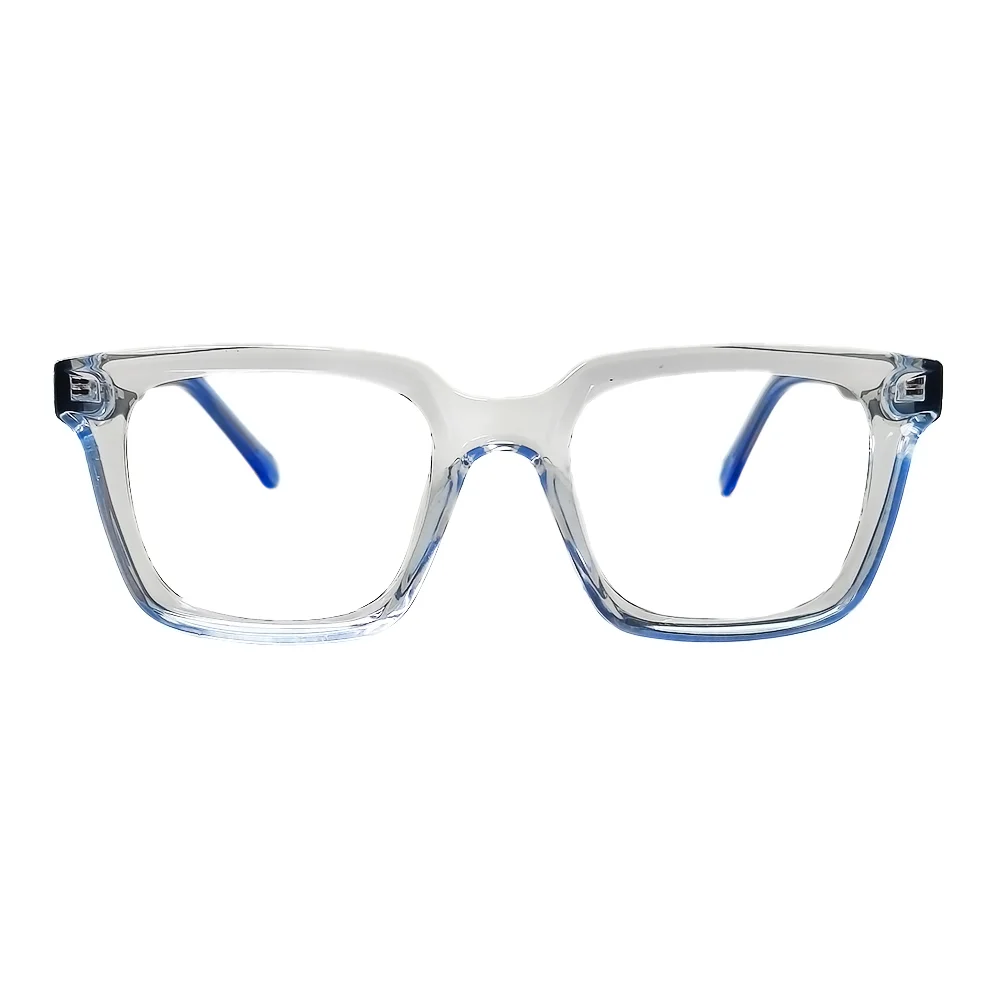 Glass Blue Classic Eyeglasses at chashma