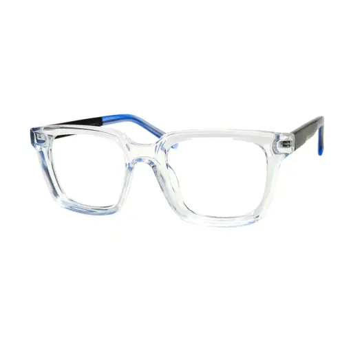 Glass Blue Classic Eyeglasses at chashma