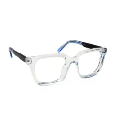 Glass Blue Classic Eyeglasses at chashma