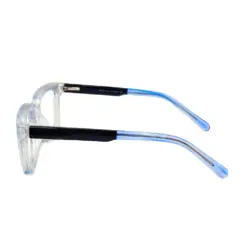 Glass Blue Classic Eyeglasses at chashma