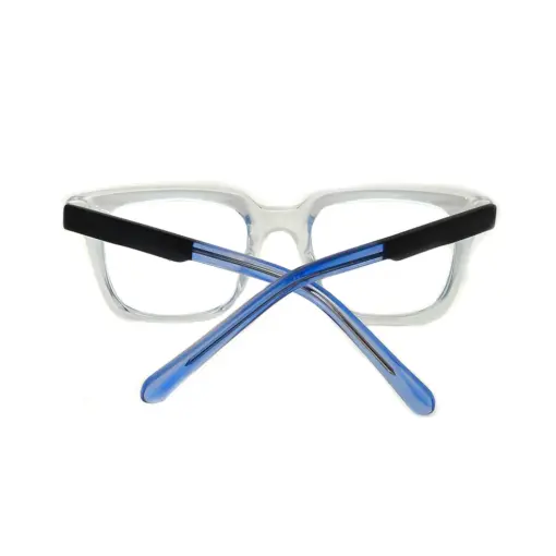 Glass Blue Classic Eyeglasses at chashma