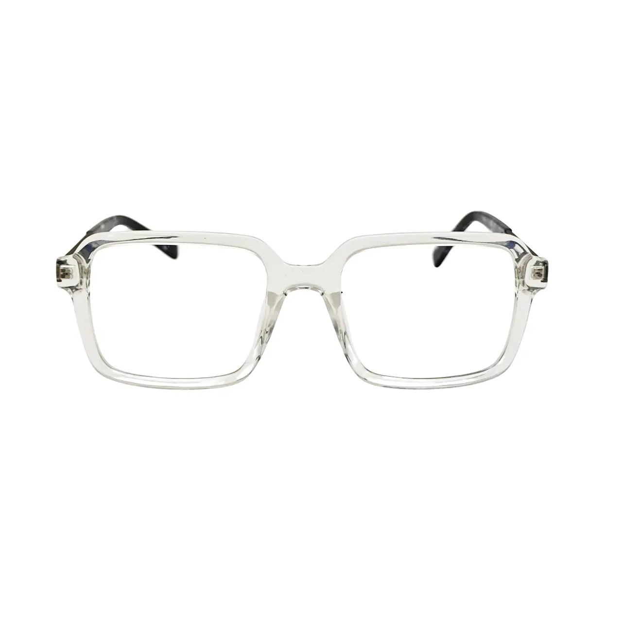 Glass White Square Eyeglasses at chashmah