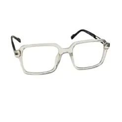 Glass White Square Eyeglasses at chashmah