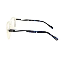 Glass White Square Eyeglasses at chashmah