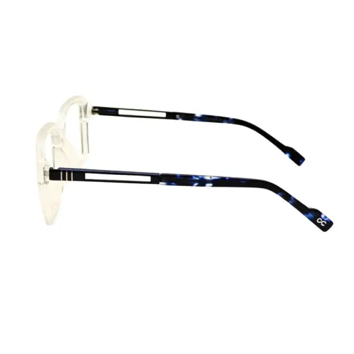 Glass White Square Eyeglasses at chashmah