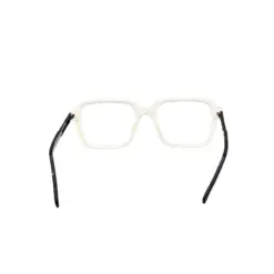 Glass White Square Eyeglasses at chashmah