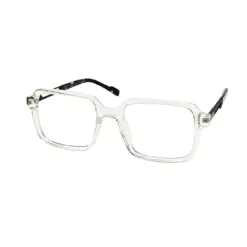 Glass White Square Eyeglasses at chashmah