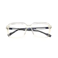 Glass White Square Eyeglasses at chashmah