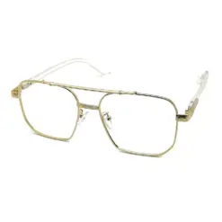 Oversized White Golden Eyeglasses AT CHASHMAH