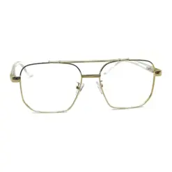 Oversized White Golden Eyeglasses AT CHASHMAH