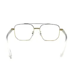 Oversized White Golden Eyeglasses AT CHASHMAH