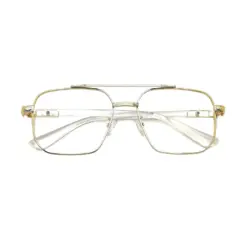 Oversized White Golden Eyeglasses AT CHASHMAH