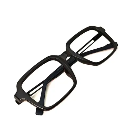 Premium Black Square Eyeglasses at chashmah