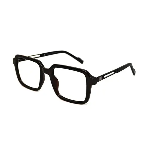 Premium Black Square Eyeglasses at chashmah