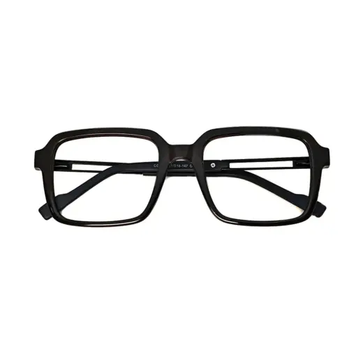 Premium Black Square Eyeglasses at chashmah
