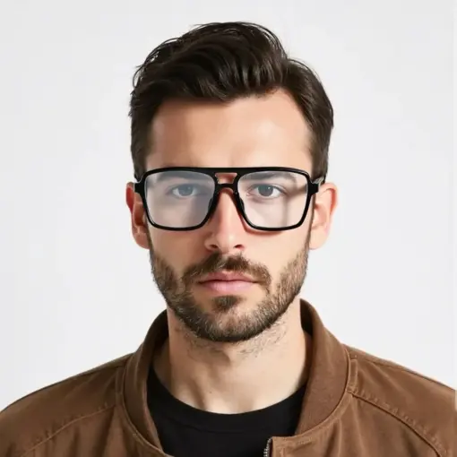 Black Modern Comfortable Eyeglasses