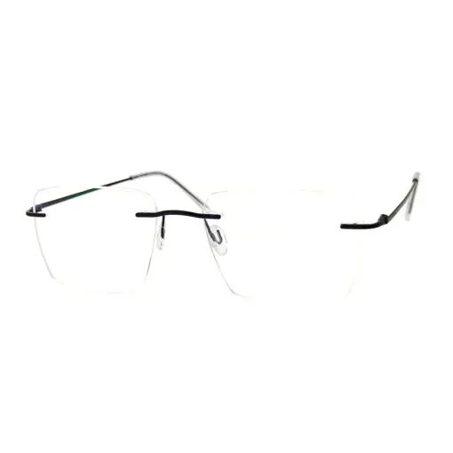 Blue Thin Rimless Eyeglasses at chashma