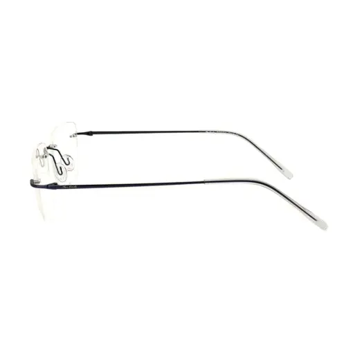 Blue Thin Rimless Eyeglasses at chashma