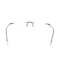 Blue Thin Rimless Eyeglasses at chashma