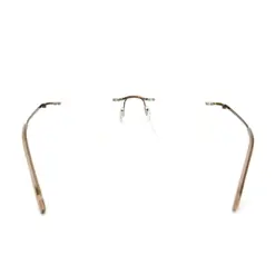 Copper Brown Rimless Eyeglasses at chashma