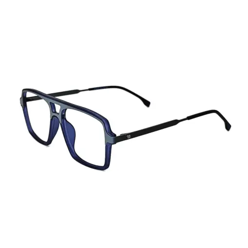 Dark Blue Modern Eyeglasses at chashma