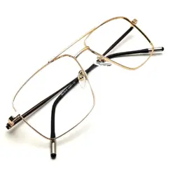 Golden Premium Metal Eyeglasses at chashma