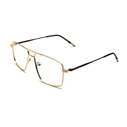 Golden Premium Metal Eyeglasses at chashma