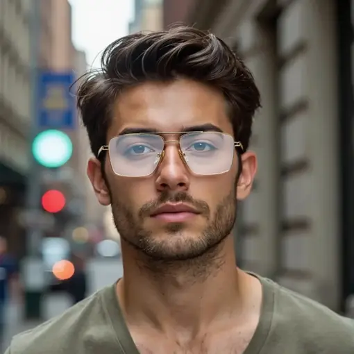 Golden Premium Metal Eyeglasses