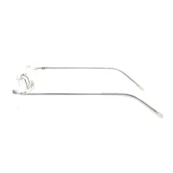 Matte Silver Rimless Eyeglasses at Chashma