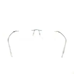Matte Silver Rimless Eyeglasses at Chashma