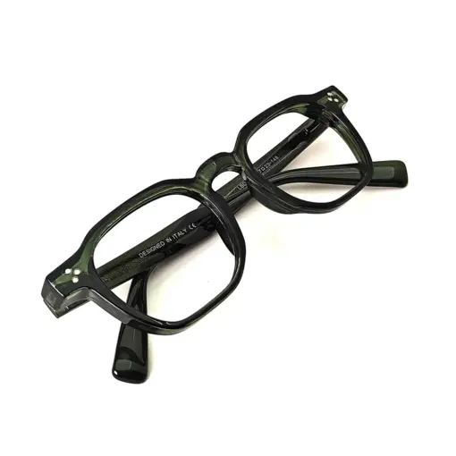 Olive Green Stylish Eyeglasses at chashma
