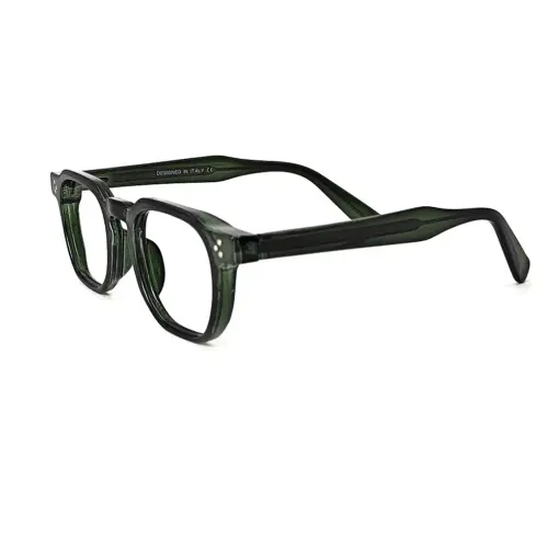 Olive Green Stylish Eyeglasses at chashma