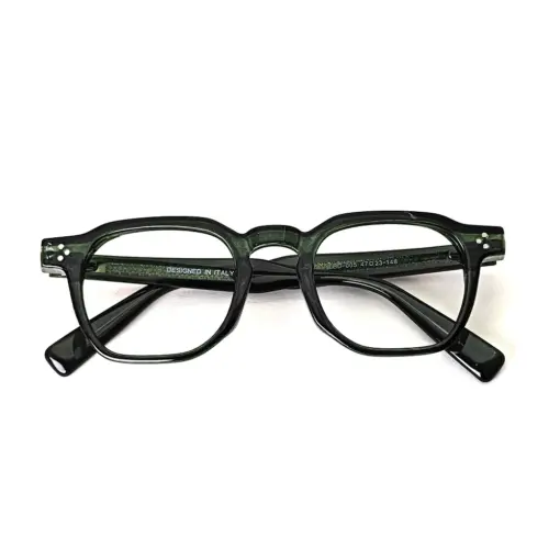 Olive Green Stylish Eyeglasses at chashma