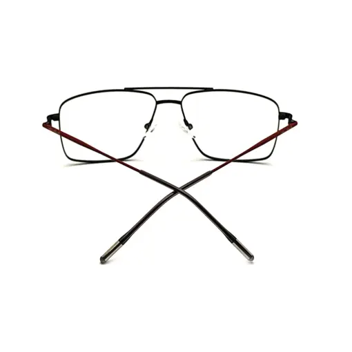 Premium Black Metal Eyeglasses at chashma