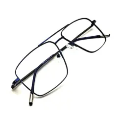 Blue Metal Eyeglasses at chashma