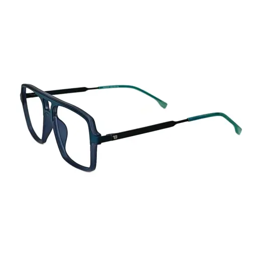Turquoise Blue Modern Eyeglasses at chashmah