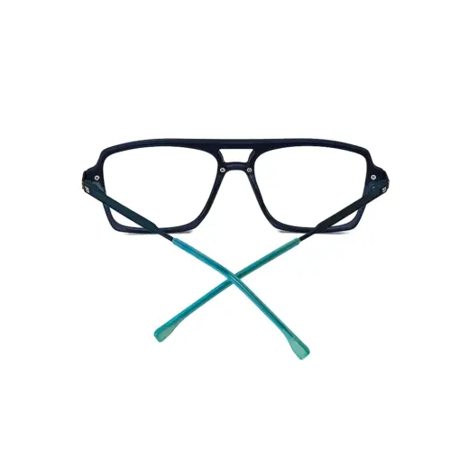 Turquoise Blue Modern Eyeglasses at chashmah