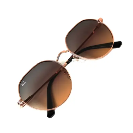 Golden Round Fashion Sunglasses at chashma