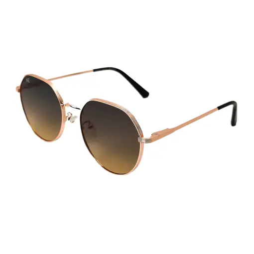 Golden Round Fashion Sunglasses at chashma