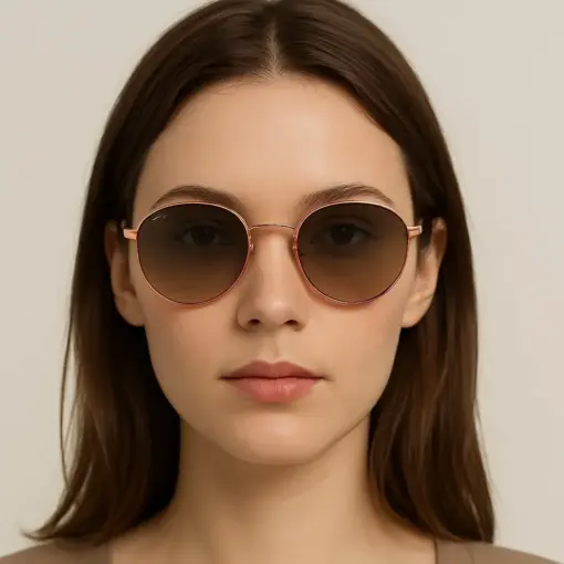 Golden Round Fashion Sunglasses