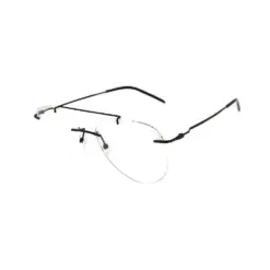 Black Rimless Turban Aviator Eyeglasses at chashma