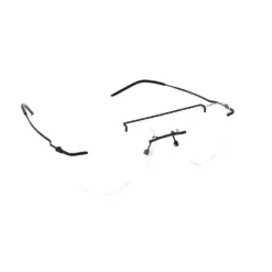 Black Rimless Turban Aviator Eyeglasses at chashma