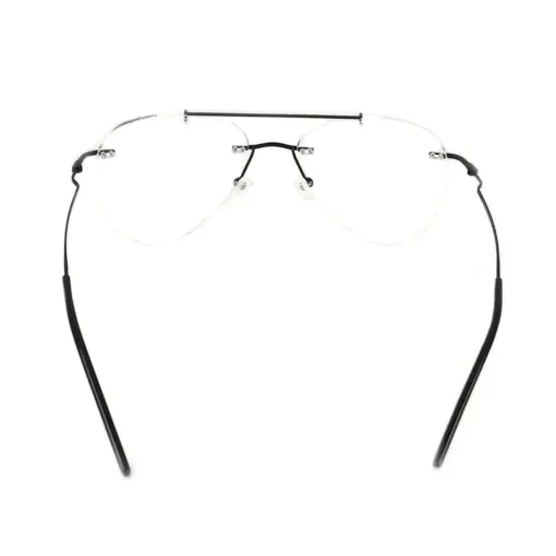 Black Rimless Turban Aviator Eyeglasses at chashma