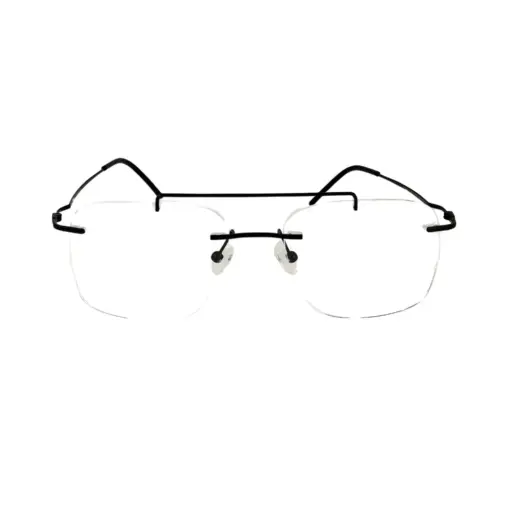 black Rimless Turban Aviator Eyeglasses at chashma