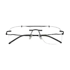 Silver Rimless Turban Aviator Eyeglasses at chashma